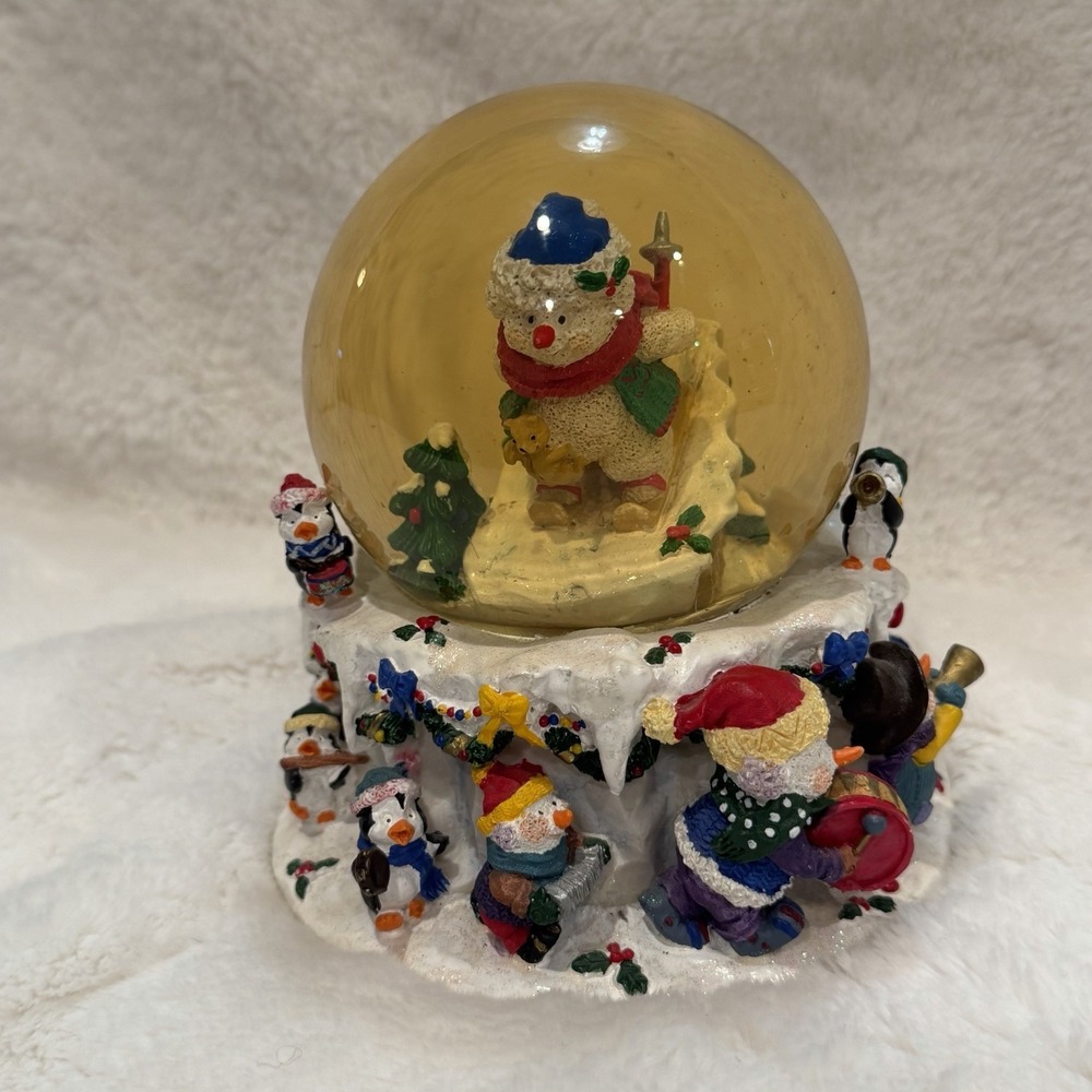 VTG 2001 Kirkland Signature Christmas Stationary Musical Water Globe Snowman